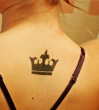 crown tattoo simple black work
