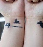 elegant bird tattoo birds on wire