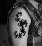 fractal tattoo black fractal on arm