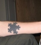 fractal tattoo black snowflake