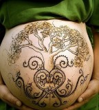 pagan tattoo pregnant woman