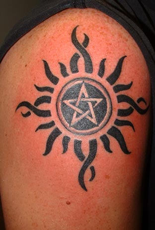 pagan tattoo sun