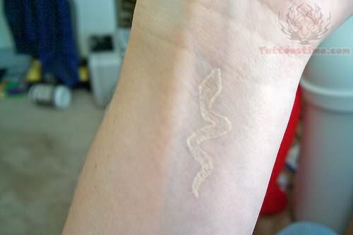 pagan tattoo white ink snake