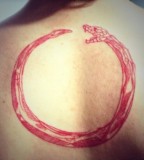 red ink tattoo snake