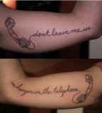 song lyric tattoo don't leave me hanging on the telephone
