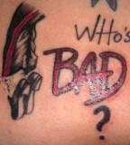 song lyric tattoo who's bad