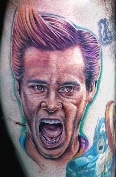 tattoo by Mike DeVries ace ventura