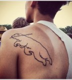 tattoo design for men bear swimming
