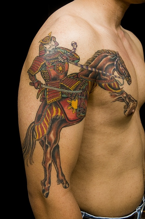 tattoo design for men mongolian on horse