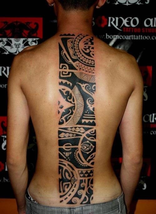 tattoo design for men tribal spine tattoo
