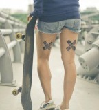 thigh tattoo X X