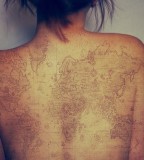 travel tattoo world map