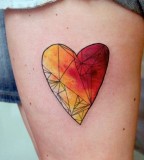watercolor tattoo design heart