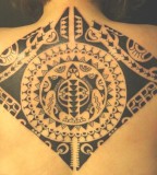 back maori tattoo turtle