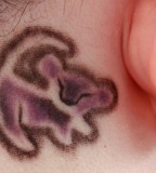 behind ear tattoo simba lion king