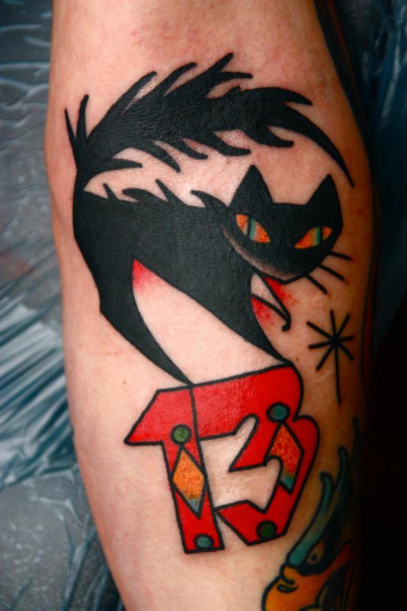 cat13 tattoo by jimmy duvall