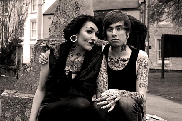 cool tattooed couple