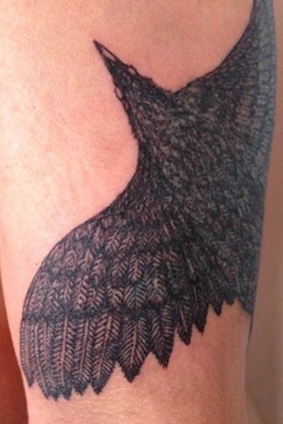 dark bird tattoo by brucius