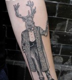 deerman tattoo by valentin hirsch