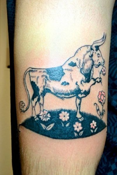 ferdinand the bull tattoo by black and blue