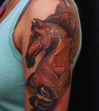 horse tattoo by jimmy duvall