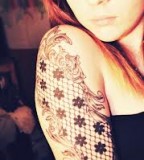 lace tattoo arm tattoo