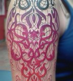 lace tattoo colorful tribal arm tattoo