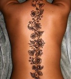 lace tattoo spine work