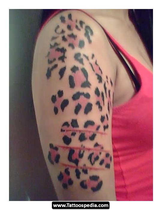 leopard tattoo print and scratches