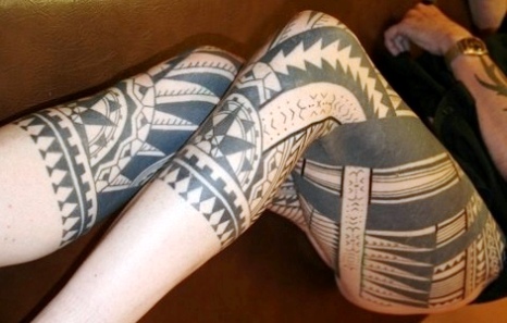 maori tattoo leg sleeve