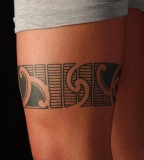 maori thigh tattoo