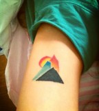 mountains and sun tattoo