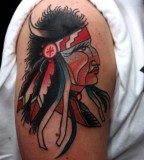 native american tattoo by jimmy duvall