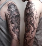 peter aurisch tattoo jellyfish arm tattoo