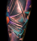 piano tattoo by bugs