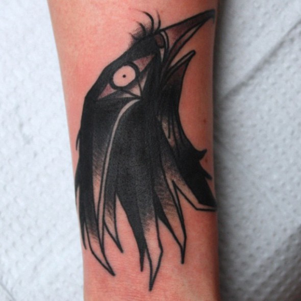 raven tattoo  by jimmy duvall