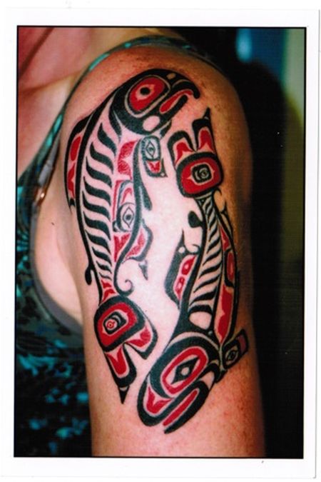 red fish tattoo by idexa stern