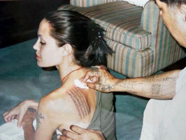 tattoo healing process angelina jolie in thailand