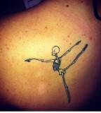 ballet dancing skeleton tattoo