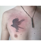 bird dotwork tattoo by victor j webster