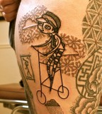 boy on a bike tattoo by noon