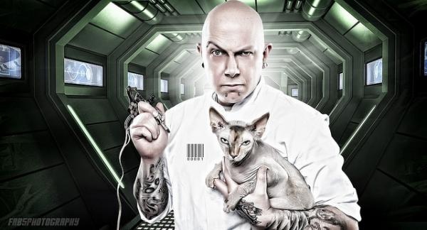 fabrice petre tattoo photography tattoo master with cat