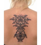 flower vaze tattoo by victor j webster