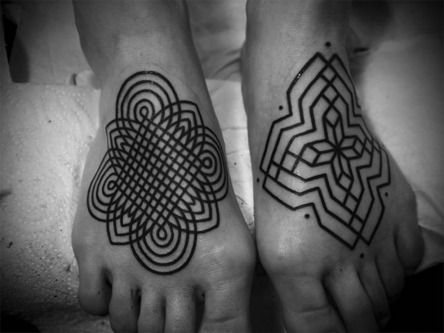 foot tattoos by guy le tattooer