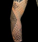 geometric pattern tattoo sleeve