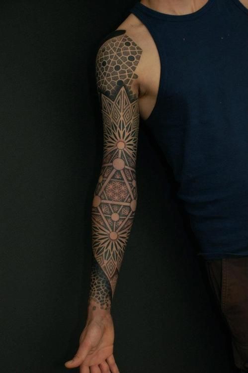 geometric tattoo piece by gerhard wiesbeck