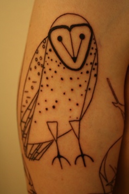 Bird tattoos inspired by Charley Harper