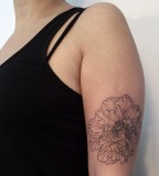 peony tattoo by victor j webster
