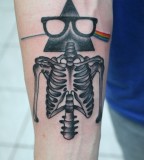 pink floyd skeleton tattoo design