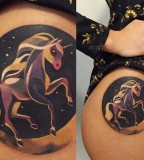 sasha unisex tattoo black unicorn